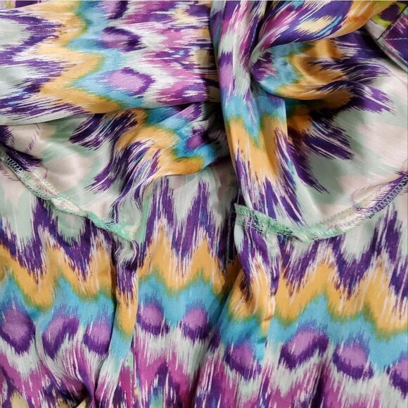 Haute Hippie 100% Silk Multicolor Shirt-Dress Size M - Picture 8 of 11